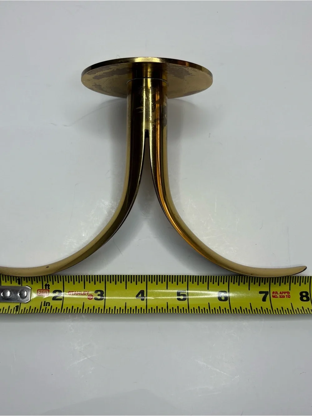 Ystad-Metall Vintage Candle Stick Holder Made In Sweden Brass Pair